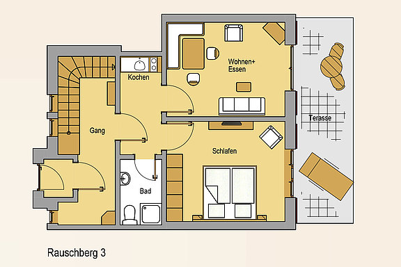 Floor plan from the apartment Rauschberg 3