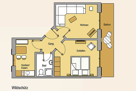 Floor plan from the apartment Wildschütz